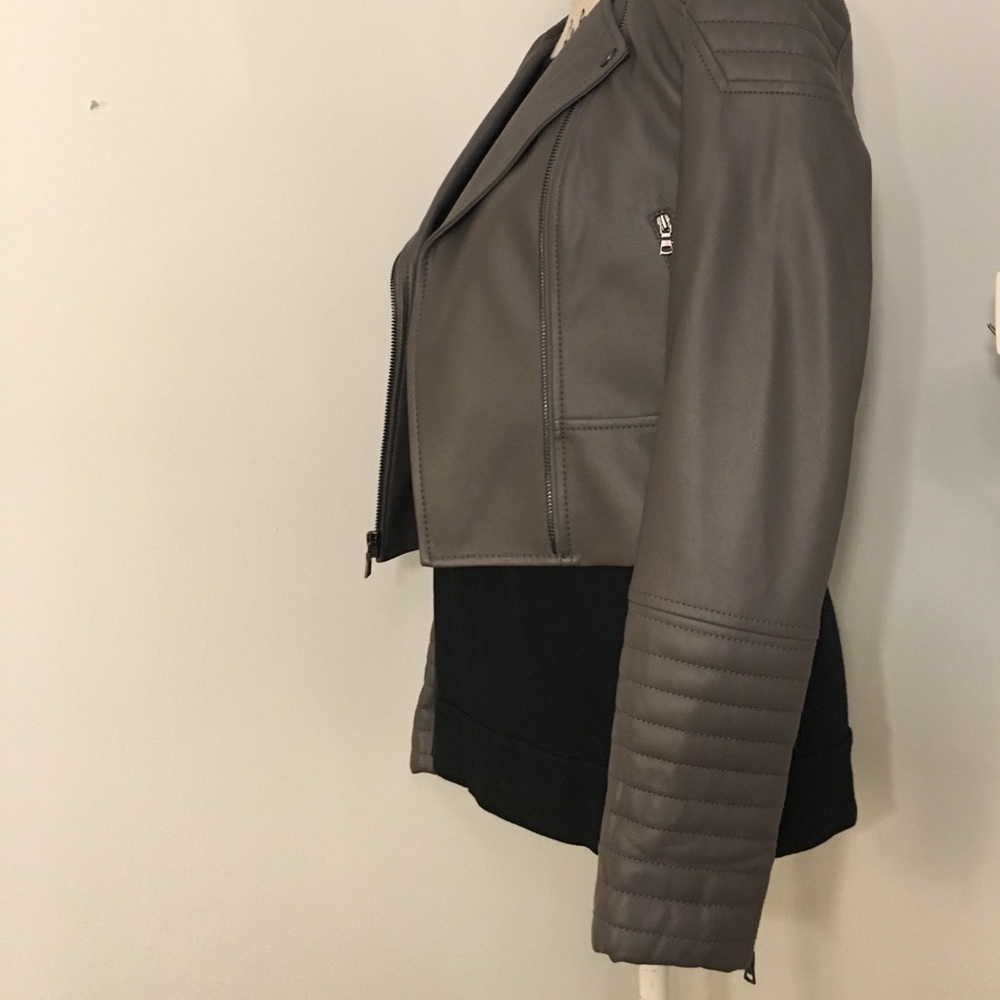 BCBG Maxazria Faux Leather Moto Jacket - Picture 3 of 7